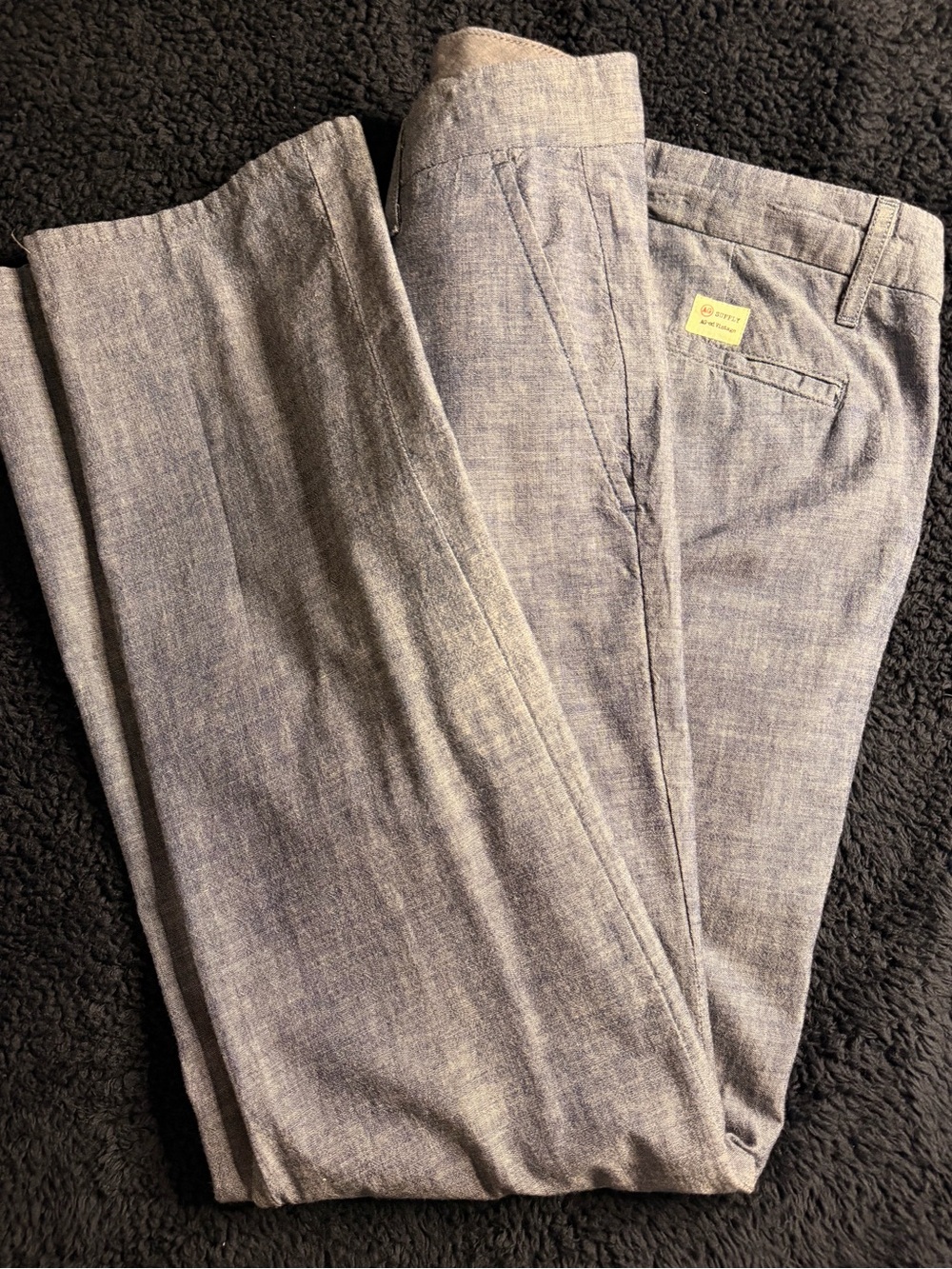 AG Adriano Goldschmied Cotton Light Blue/Gray Dress Pants Size 31